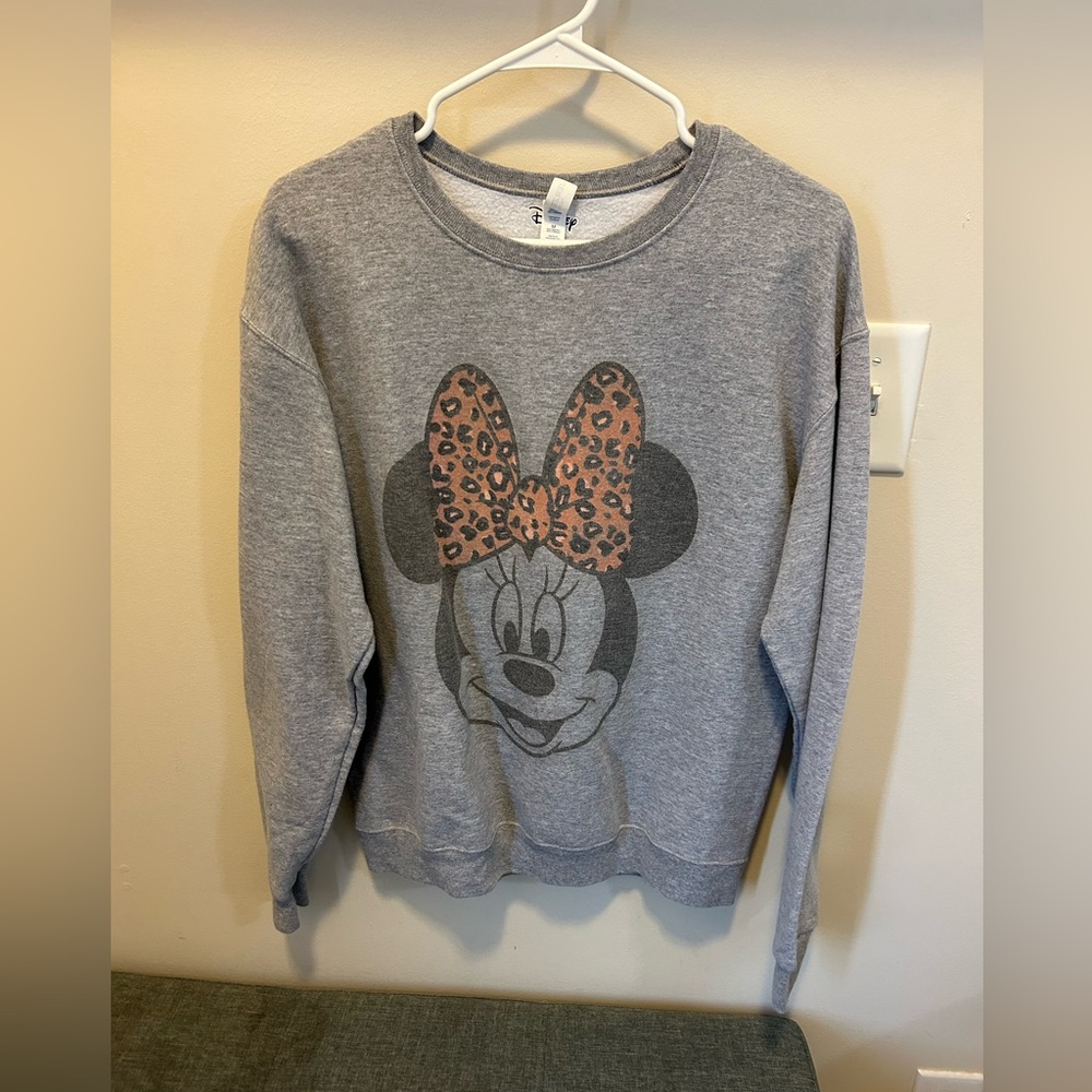 Disney Cheetah Print Minnie Mouse Sweatshirt